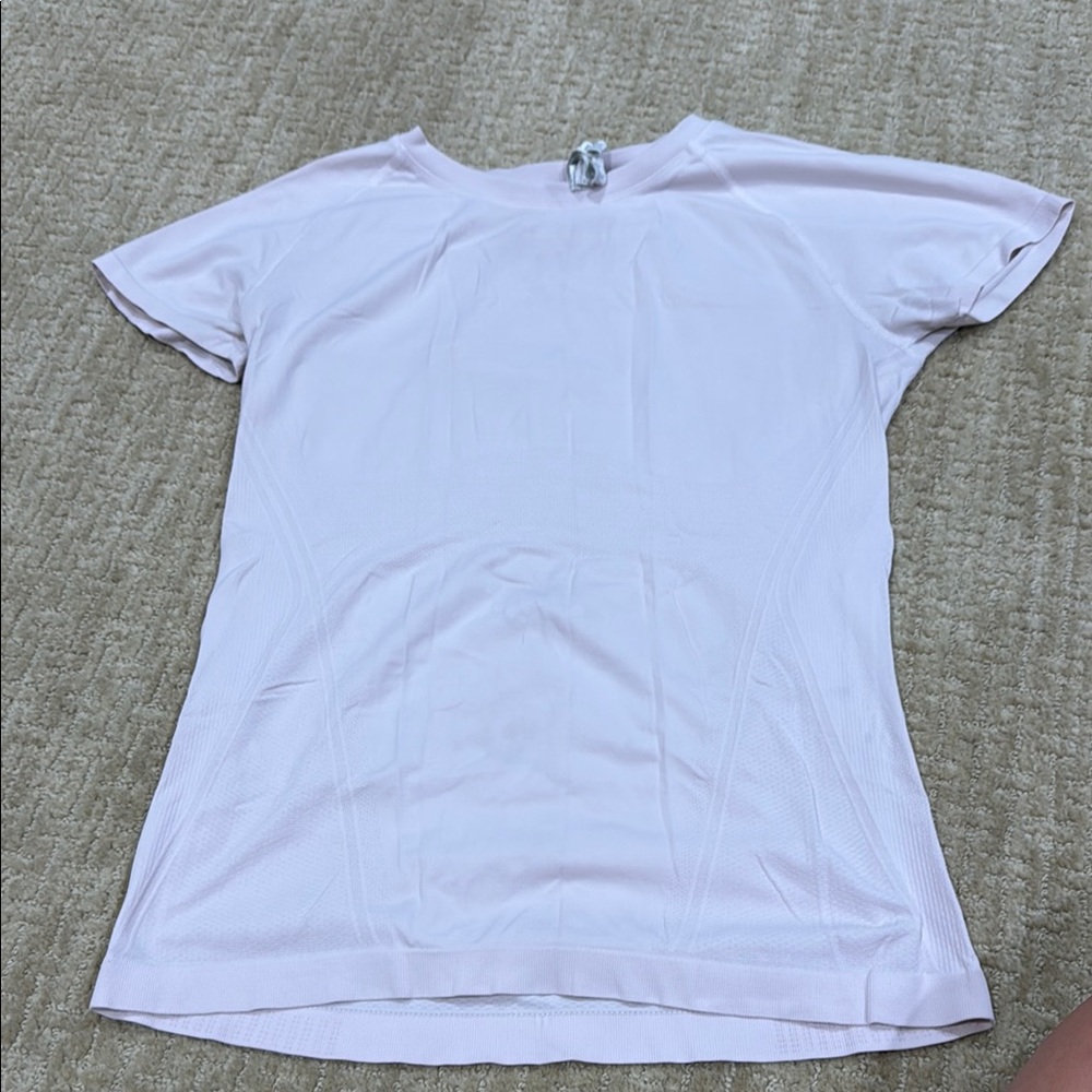 Athleta Blush Pink Fitted Short Sleeve T-Shirt